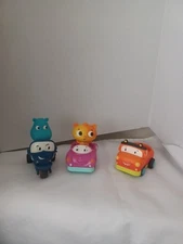 My B Toys Mini Pull Back Vehicles Bus, Race Car, Truck With Faces Lot Of 3