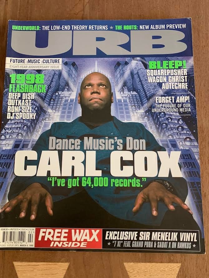 Vintage Urb Magazine #63 Jan/Feb 1999 Carl Cox Vol 9 Rare DJ Dance Culture