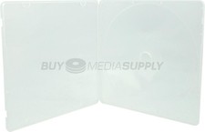 5mm Slimline Clear 1 Disc CD/DVD PP Poly Case Lot