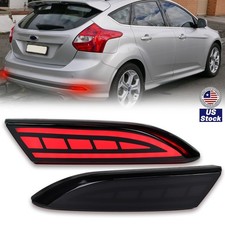 Led Rear Reflector Brake Light Turn Signal Drl Smoked For Ford Focus 2012-2014