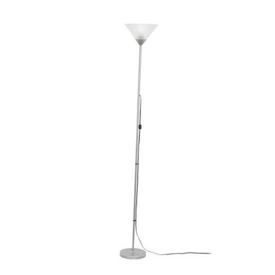  LF1052-SLV 70'' Contemporary Classic Metal Uplight Floor Lamp, for Ambient 
