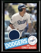 2020 Topps #85TR-CS Corey Seager 1985 Topps Relics Black (Series Two) #/199