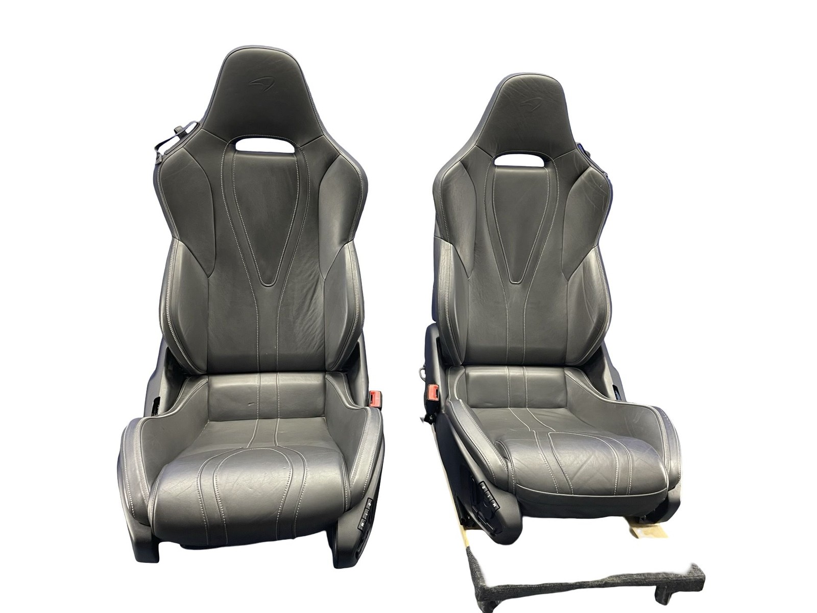 2018-2023 MCLAREN 720S OEM FRONT LEFT RIGHT SEAT ASSEMBLY SET BLACK LEATHER