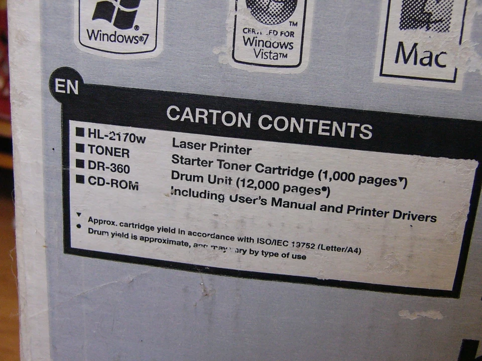 НОВЫЙ лазерный принтер Brother HL-2170W 23 стр/мин с беспроводными и проводными сетевыми интерфейсами - Изображение 3 из 4