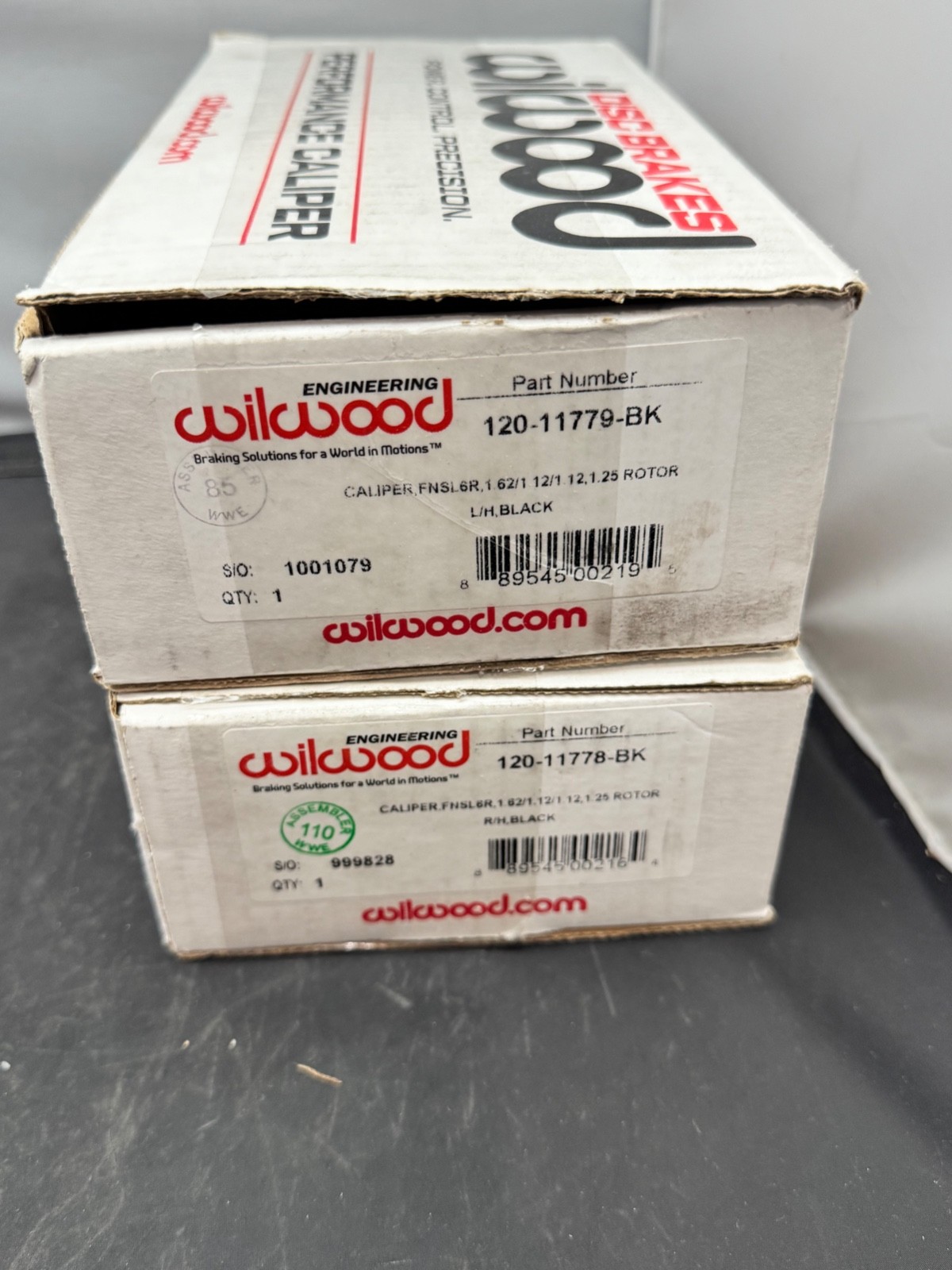 WILWOOD NARROW SUPERLITE 6R BRAKE CALIPERS & PADS 1.25" FAST FREE SHIPPING