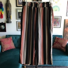 BLOOMCHIC size 22 / 24 Stretch Waist Pull-On Striped Wide Leg Palazzo Pants NWT