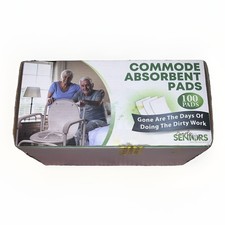 Commode Liners - 100 Strong Portable Toilet Bags - Easy To Use Bedside Commod...