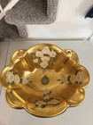 Vintage Floral Sink Scalloped over edges Drop In Beautiful Gold — photo 8