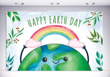 Earth Day Photo Booth Backdrop April 22 Travel Themed Party Decoration School Cl