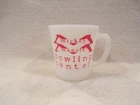 Fire-King MICKEY MANTLE BOWLING CENTER 200 CLUB Advertising Coffee Mug
