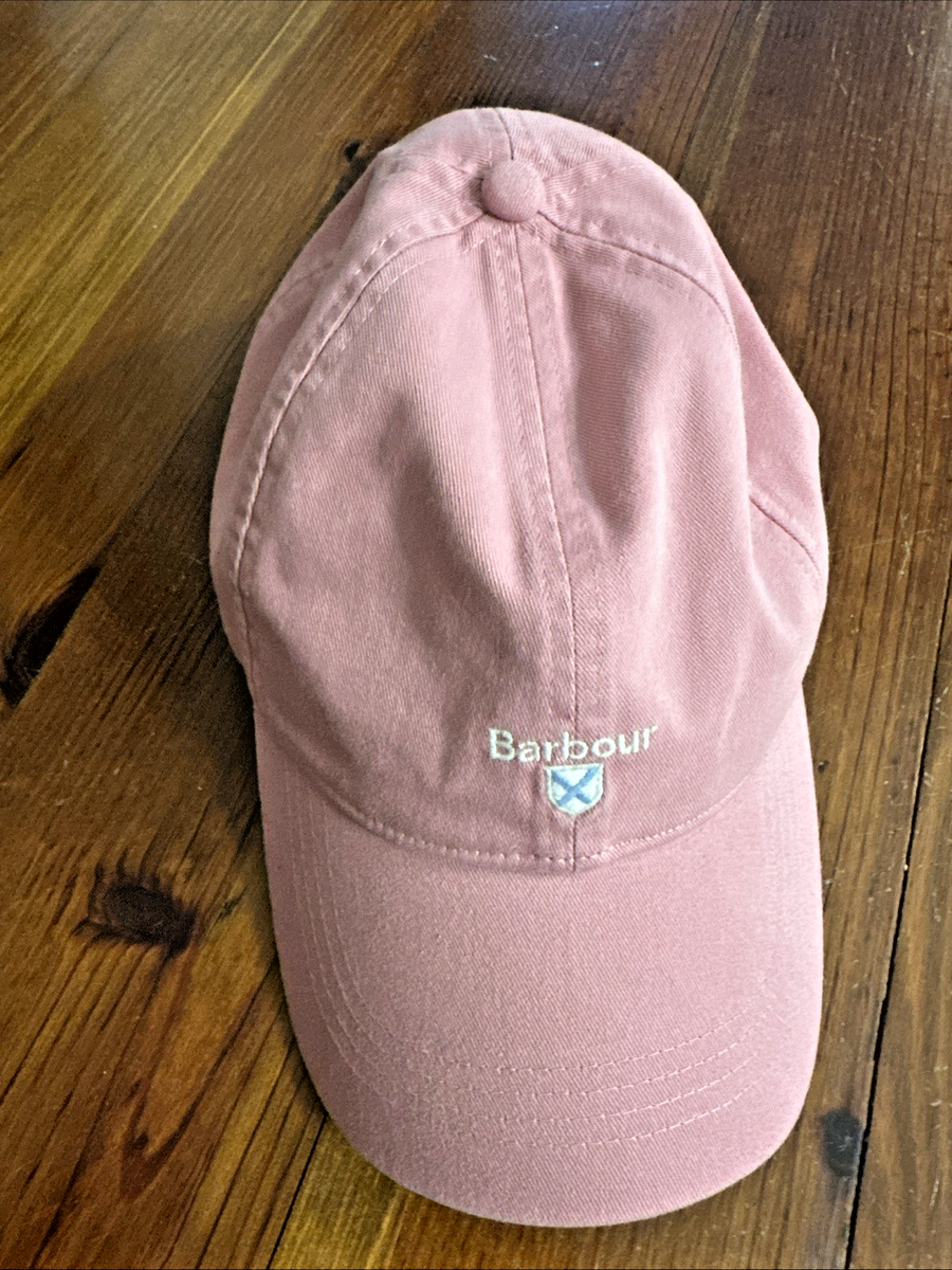 Barbour Embroidered Logo Cotton Baseball Cap Pink One Size  display picture 3