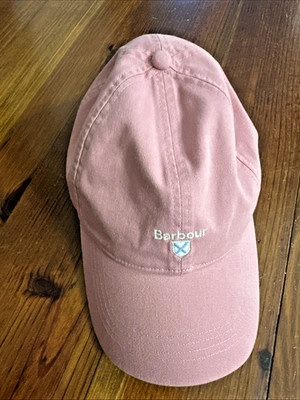Barbour Embroidered Logo Cotton Baseball Cap Pink One Size
