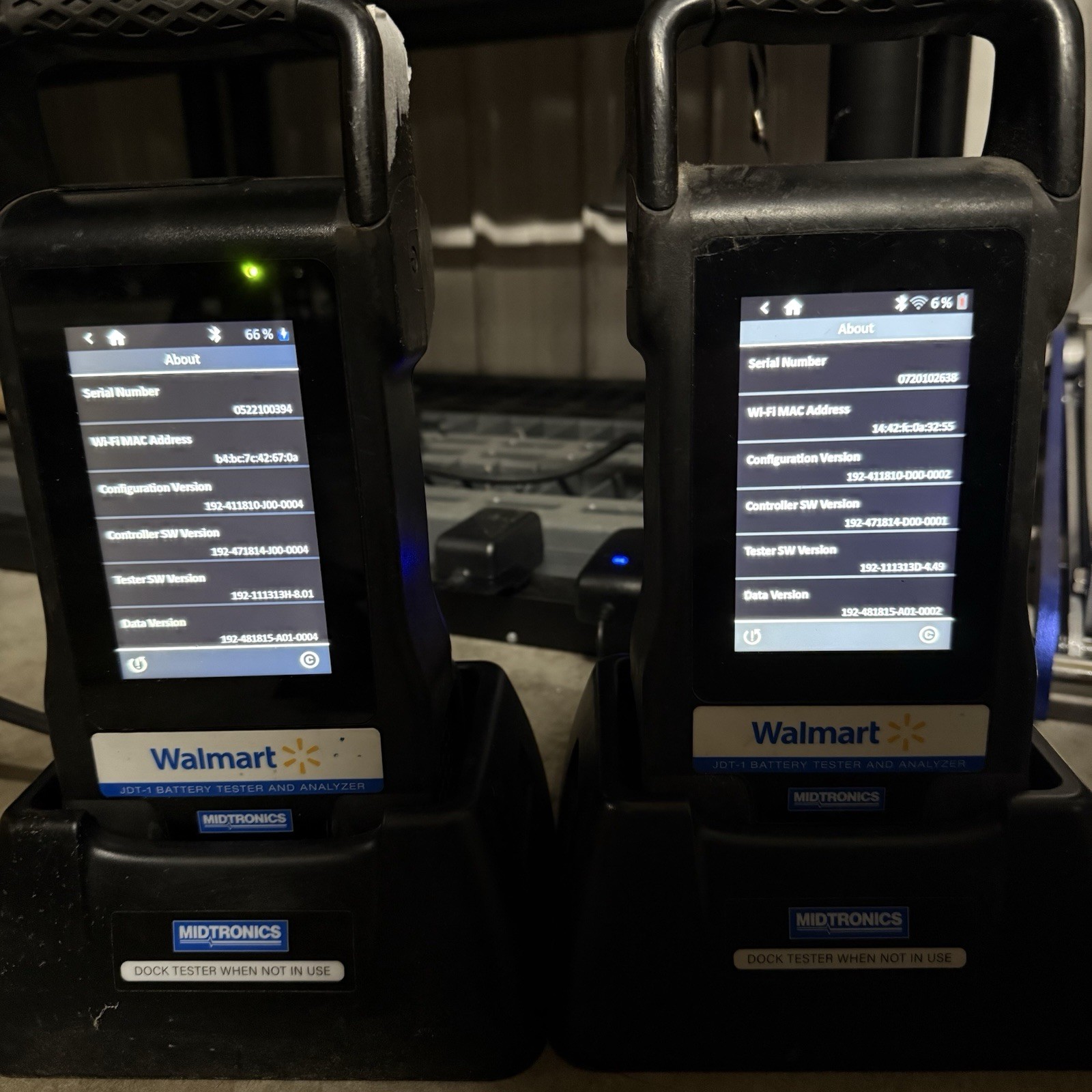 Lot Of 2 Midtronics JDT-1 Commercial Battery Analyzer Diagnostic System