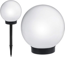 Torce Da Giardino Lampada Solare Sfera (Bianco, 1 Pezzo - 15Cm)