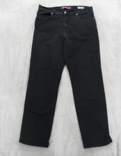Gloria Vanderbilt Amanda Jeans Womens 12 Black High Rise Tapered Stretch Denim