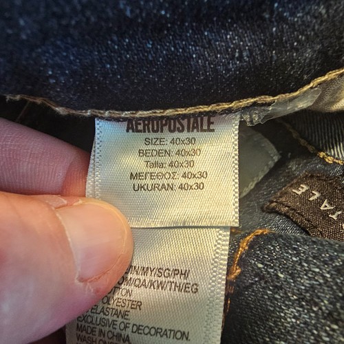 Jeans uomo Aeropostale super skinny taglia 40 x 30 denim elasticizzato 5 tasche - Foto 4 di 13