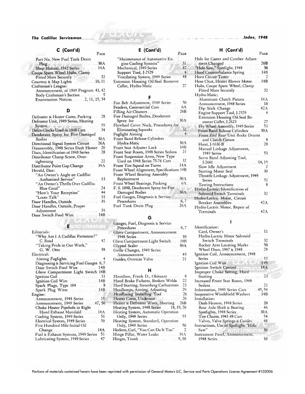 Cadillac Service Man Bulletins 1948 manual de taller actualizaciones ServiceMan libro de reparación Foto 3 de 4