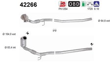 KATALYSATOR FÜR AUDI A3 LIMOUSINE (8VS, 8VM), AUDI A3 (8V1, 8VK) - AS 42266