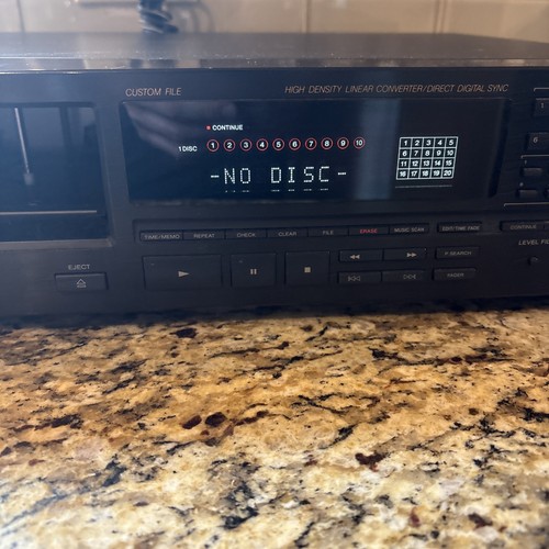 Sony CDP-C910 10-Disc CD Changer - SPORTA E CARTUCCIA MANCANTI - RICAMBI/RIPARAZIONE! - Foto 5 di 16