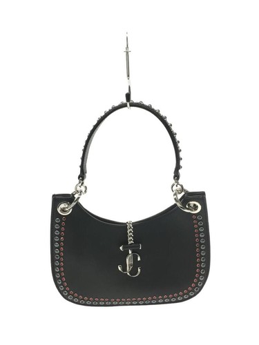 JIMMY CHOO Handbag VARENNE HOBO LEATHER Black Used