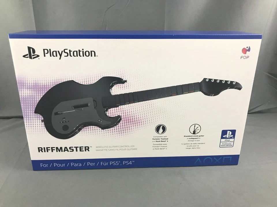 PDP RIFFMASTER Wireless Guitar Controller PlayStation 5 and 4 PS5 PS4 NEW - Image 2 of 4