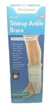 Walgreens~Deluxe Stirrup Ankle Brace~Hot/Cold Therapy~1 Size~Fits Left Or Right
