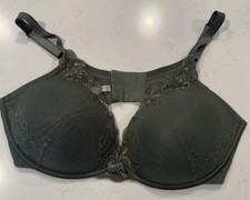 Ambrielle Women's Bra Lace 44 DDD Padded Underwire Adjustable Straps Green/gold