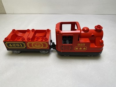 LEGO Duplo 10874 #925 Motorized Red Locomotive Train with car