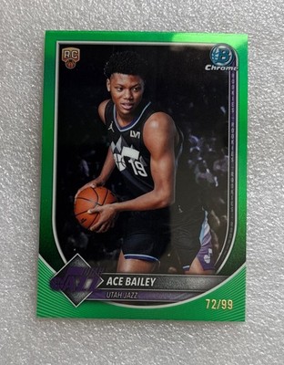 2025-26 Bowman Ace Bailey Chrome (RC) Green Refractor Rookie #/99