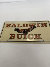 VINTAGE VANITY FRONT DEALERSHIP LICENSE PLATE BALDWIN BUICK