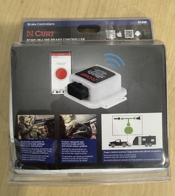 Curt 51200 Echo In-Line Trailer Brake Controller Bluetooth Smartphone Connection