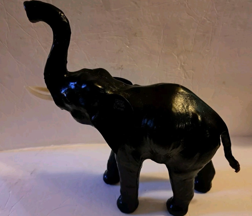 BeautifulVintage Rare Leather Wrapped Elephant