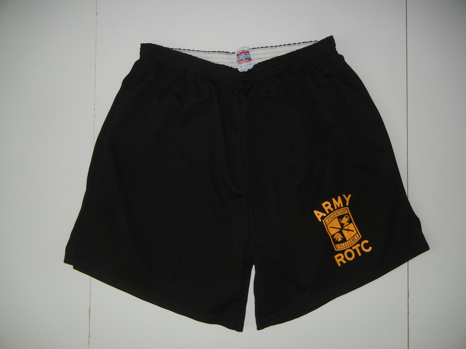 Vtg 80s 90s US UNITED STATES ARMY ROTC Black MILITARY TRAINING SHORTS ...