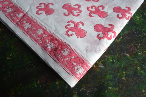Block Print Cotton fabric 3 Yard Pink soft fabric for dress Running Materials - Picture 6 of 7
