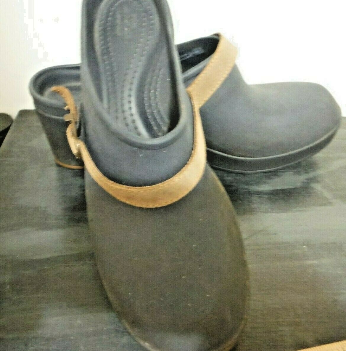 Crocs Size 8 Sarah Women Blue Clog / Mule SlipOn 2… Gem