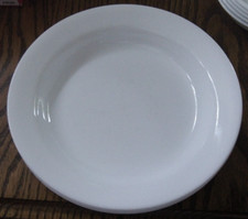 Corelle Winter Frost White Flat Rim Bowls Shallow 8.5" Soup Pasta, set/THREE U5