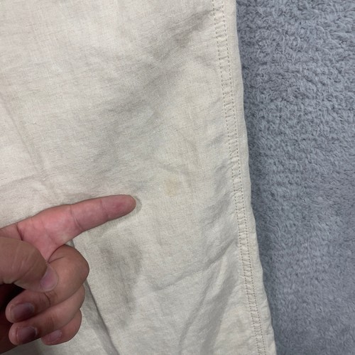Caribbean Pants Men's 36x36 Drawstring 100% Linen Cream Lightweight Beach Resort - Picture 3 of 10