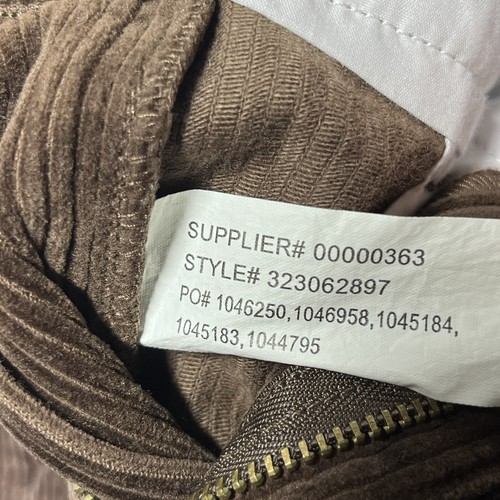 Vintage Boys POLO RALPH LAUREN Brown Cords Corduroy Flat Dress Pants Size 12 - Picture 12 of 12