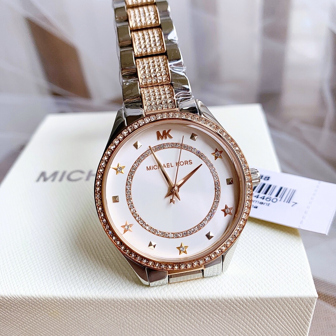 Michael Kors Lauryn Quartz White Dial Two Tone Women's Watch Michael Kors Lauryn Quartz White Dial Two Tone Women's Watch