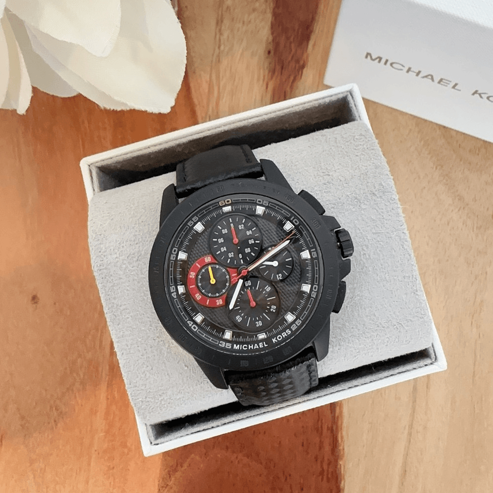 NWT Michael Kors Ryker Chronograph Black Dial Men's Watch | eBay