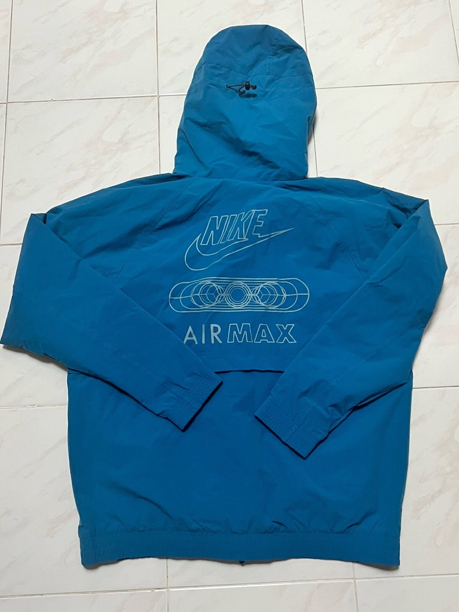New Nike Sportswear Air Max Woven Full Zip Blue Jacket Men's
