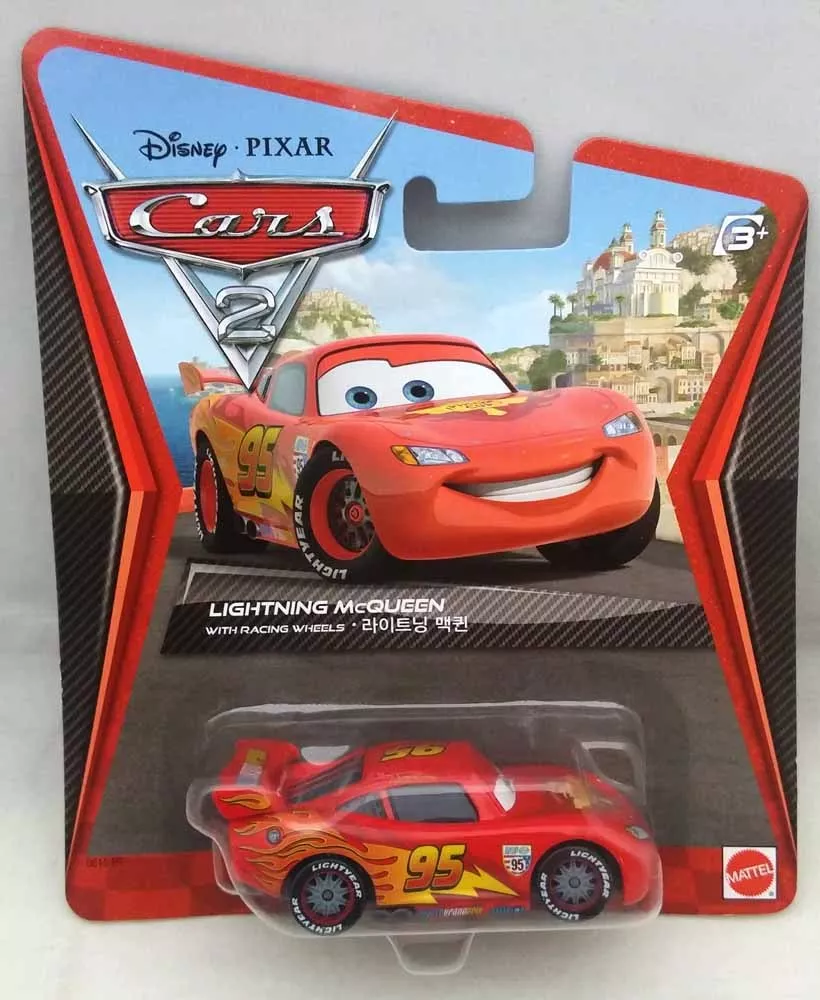  Disney Pixar Cars Lightning McQueen with Racing Wheels : Toys &  Games