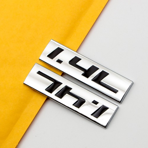 2x Metal Black Car Body 1.4L Logo Chrome V6 V8 Engine Emblem SUV Racing ...