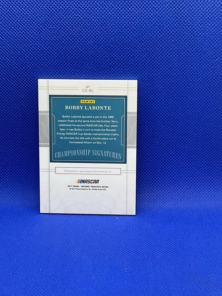 Bobby Labonte 2016 National Treasures Championship Signatures 08/10 - Image 2 of 2