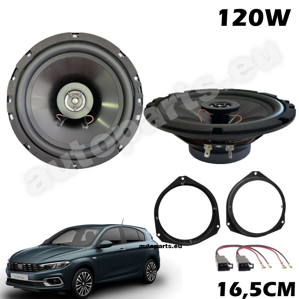 Altoparlanti 165mm Fiat Tipo II dal 2015 | Kit Audio 120W Alta Fedeltà