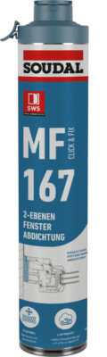 Soudal MF 167 CLICK & FIX B1 Füllstoff Dichtstoff Dämmstoff Bauschaum