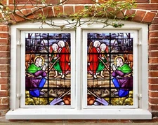 3D Farmland 273NAO Window Film Print Sticker Cling Stained Glass UV Block Fay