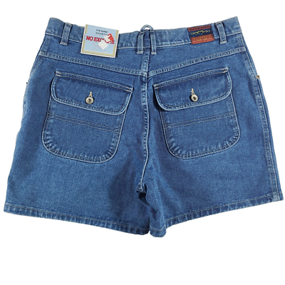 No Excuses Mom Shorts Size 15/16 High Rise Denim Blue Jeans