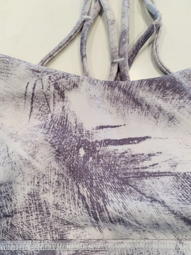 Lululemon Criss Cross Back Size 8, Gray And White Abstract - Picture 3 of 7