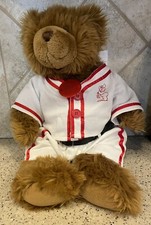 Build A Bear Workshop Dark Brown Limited Edition CENTENNIAL TEDDY Baseball Bear